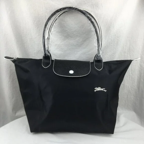 NWT Longchamp Le Pliage Original Large Shoulder Nylon Bag Tote IN NEW BLACK - Picture 4 of 12